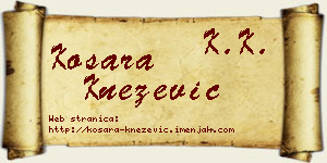 Kosara Knežević vizit kartica